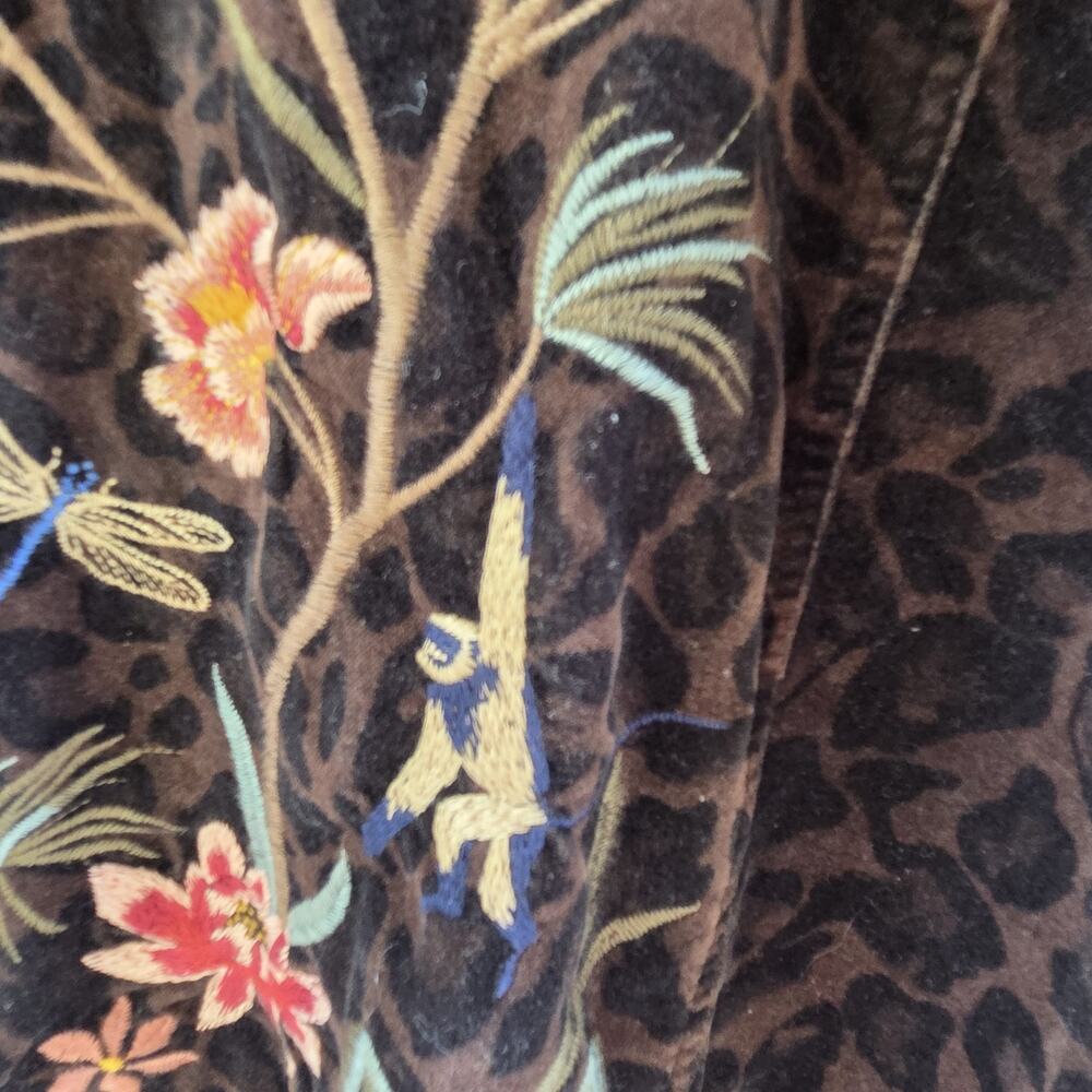 NWT Johnny Was Workshop Mandisa French Leopard Velvet Jacket XL Embroidered - Picture 11 of 15